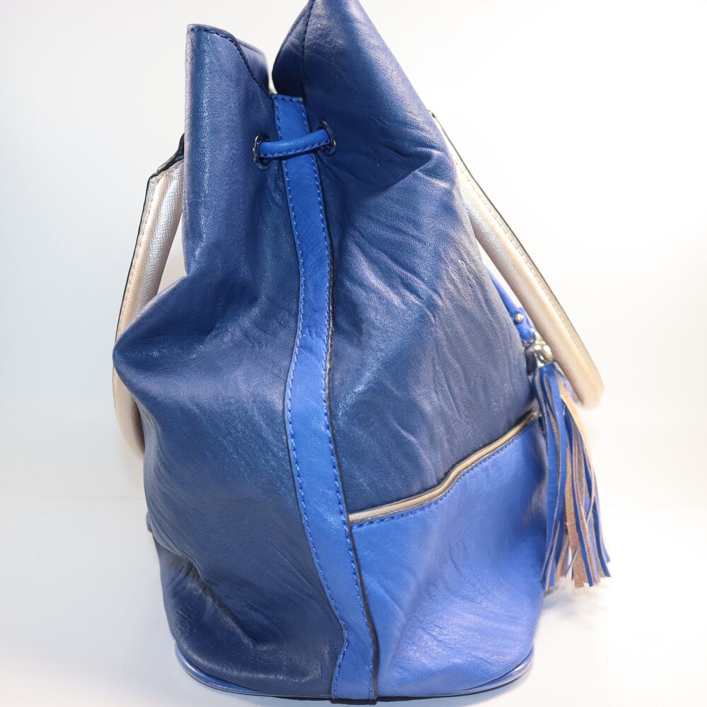 Guess Pu Drawstring Bucket Bag With Tassels - image 4